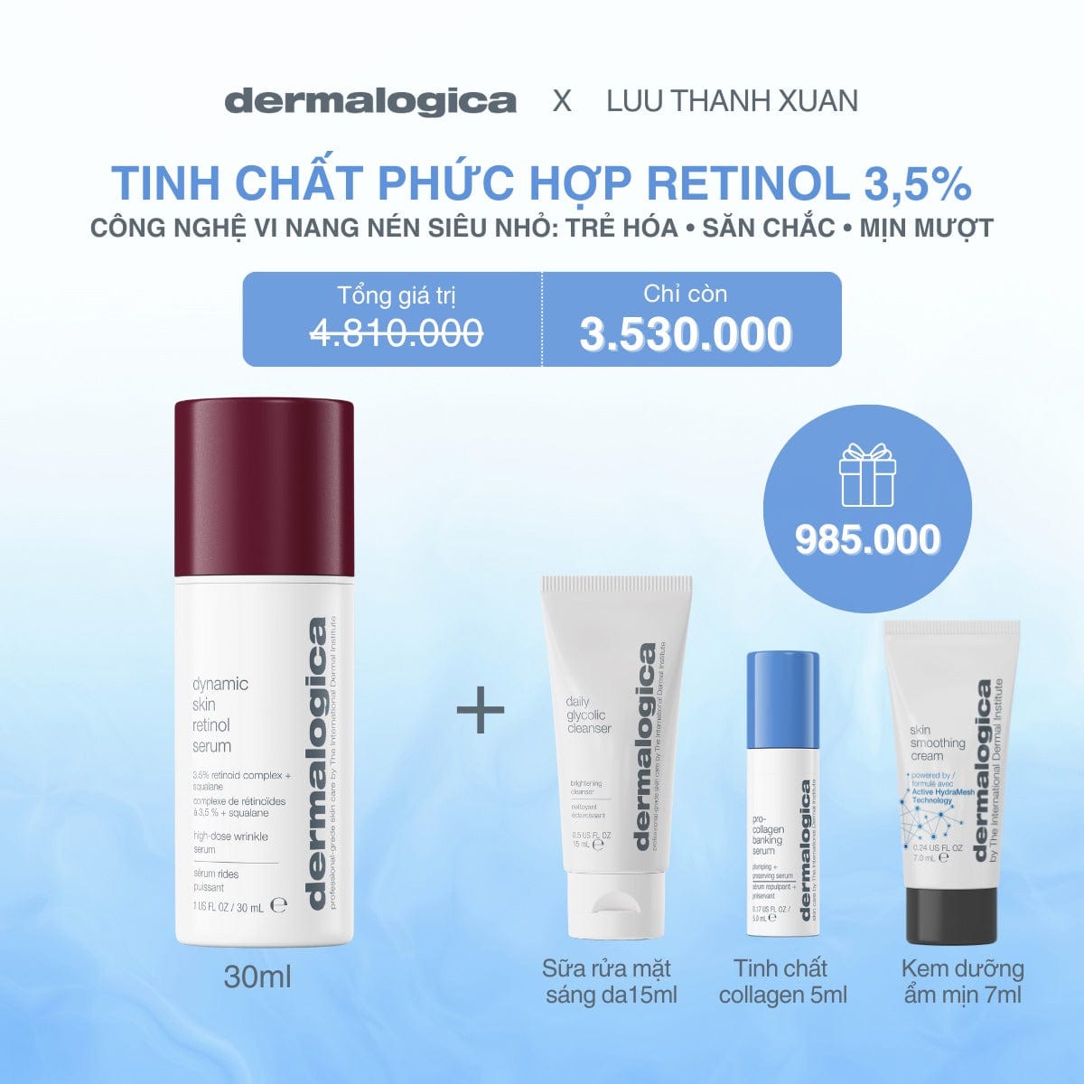 Dynamic skin retinol serum set