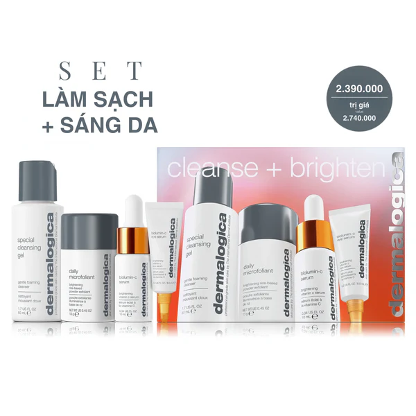 Bộ làm sạch + sáng da - cleanse + brighten