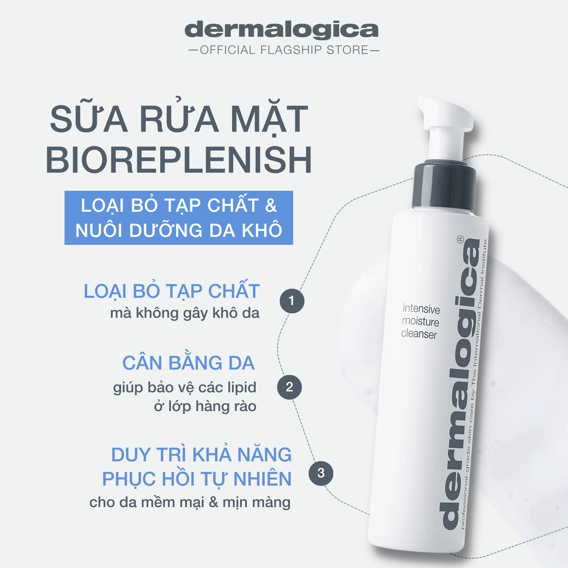 Intensive Moisture Cleanser - Sữa rửa mặt loại bỏ tạp chất cho da khô